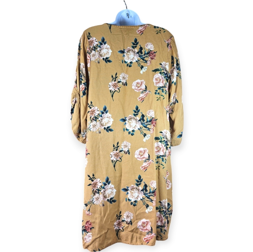 NWOT Tolani Sanya yellow pink white green floral tunic sheath dress Womens - Picture 2 of 8